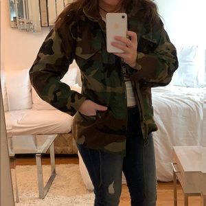Military issue camo cargo jacket